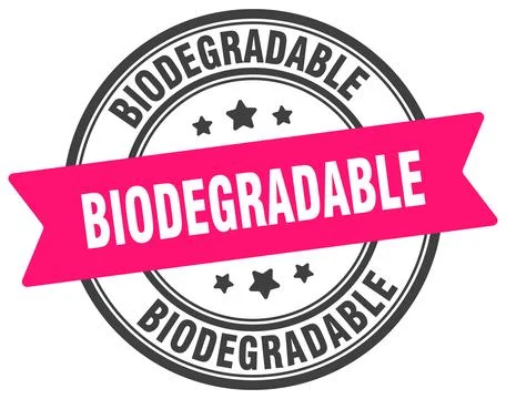 Biodegradable stamp. biodegradable label on transparent background. round sig Stock Illustration