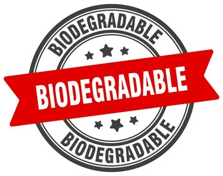 Biodegradable stamp. biodegradable label on transparent background. round sig Stock Illustration