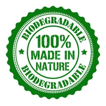 Biodegradable stamp Stock Illustration