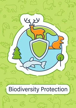 Biodiversity protection brochure 스톡 일러스트