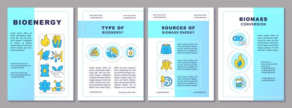 Bioenergy brochure layout 스톡 일러스트
