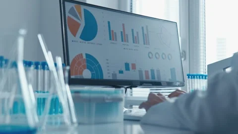 A bioengineer researcher in a biotechnology laboratory creates innovative drugs Stock Footage 267835883