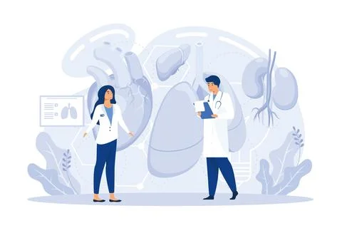 Bioengineering abstract concept flat vector illustration. Genetic engineeri.. Stock Illustration