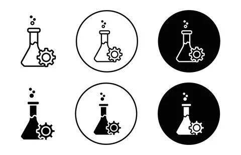 Bioengineering icon Outline flat Icon Stock Illustration