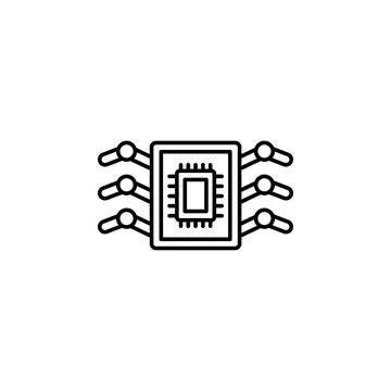 Bioengineering nanorobotics icon. Element of artificial intelligence icon for Stock Illustration