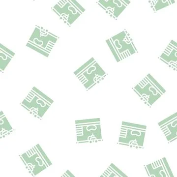 Bioengineering printing organs on printer glyph vector seamless pattern Stock Illustration