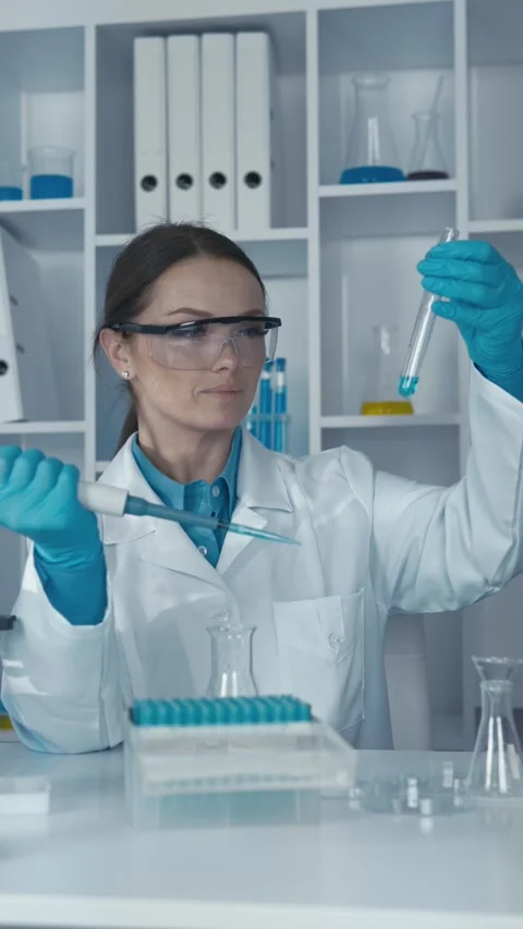 A bioengineering scientist develops new methods of biotechnological production Stock Footage 270223476