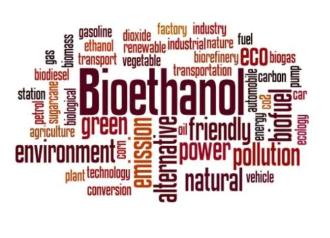 Bioethanol word cloud concept Foto stock