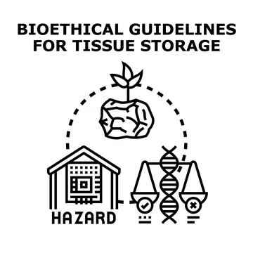 Bioethical guidelines for tissue storage vector concept Illustrazione stock