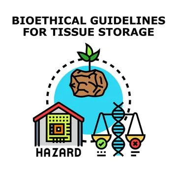 Bioethical guidelines for tissue storage vector concept Illustrazione stock