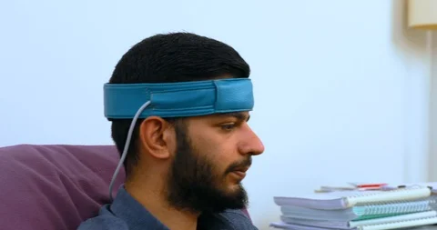 Biofeedback Theraphy Patient Being Tested Stock Footage 102239151