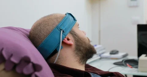 Biofeedback Theraphy Patient Being Tested Stock Footage 102242089