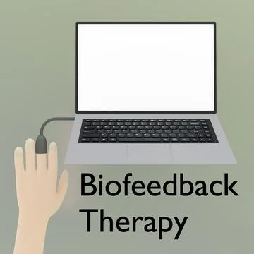 Biofeedback Therapy concept 스톡 일러스트