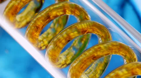 Biofuel being processed through a condenser Video stock 22986845