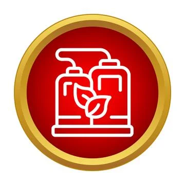 Biofuel factory creating clean renewable energy icon Stock Illustration
