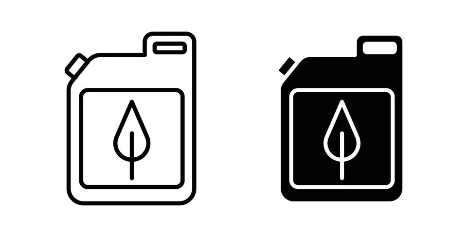 Biofuel icon bundle for website design projects Stock Illustration