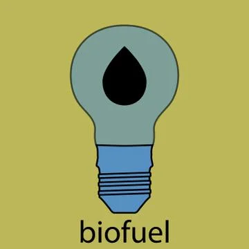 Biofuel icon flat design Stock Illustration