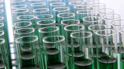 Biofuel in test tubes Video stock 22960522