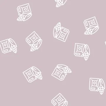 Biofuels natural line vector seamless pattern 库存插图