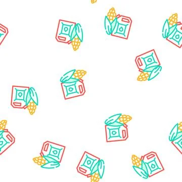 Biofuels natural vector seamless pattern Stock Illustration