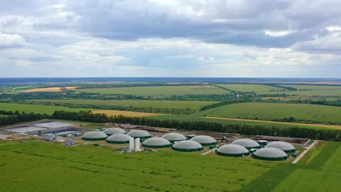 Biogas power sta Stock Footage 137261725