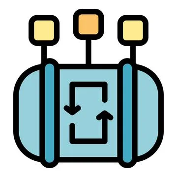 Biogas tank icon vector flat Ilustración de archivo