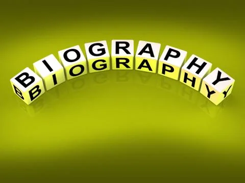 Biography blocks represent writing a memoir or life story Stock Illustration