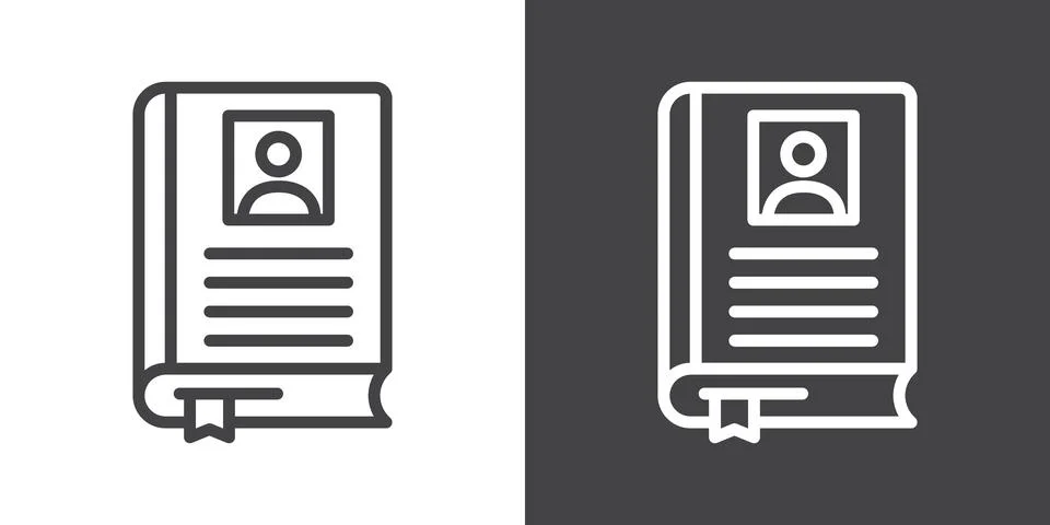 Biography icon Illustrazione stock