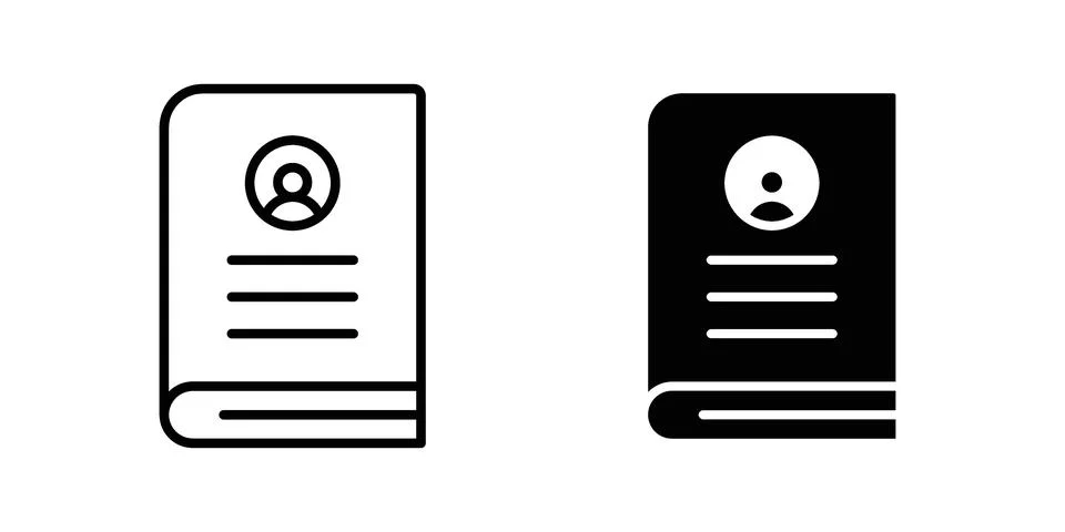 Biography icon vector design illustrations Illustrazione stock