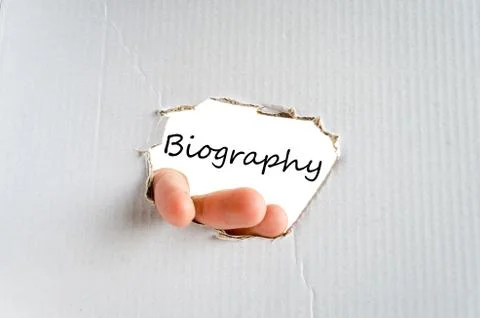 Biography Text Concept Stock Photos