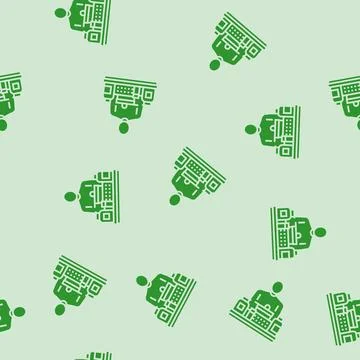 Biohacker desk supplements glyph seamless pattern Stock Illustration