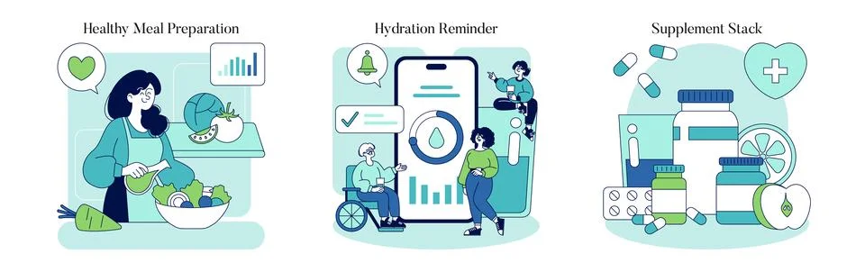 Biohacking. Flat Vector Illustration Stock Illustration