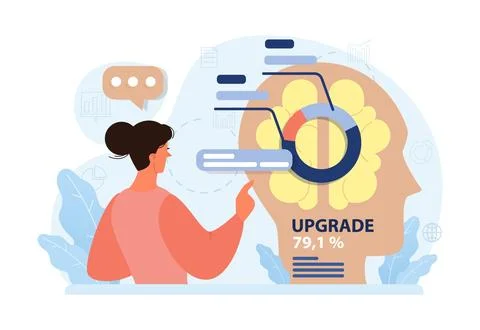 Biohacking. Health engineering and improving with modern Stock Illustration