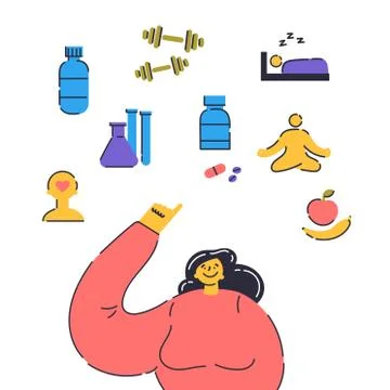 Biohacking vector illustration.Flat characters Stock Illustration