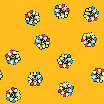 Biohazard background chemical pollution vector seamless pattern Stock Illustration