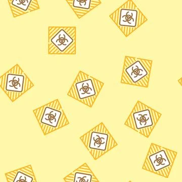 Biohazard background chemical pollution vector seamless pattern Stock Illustration