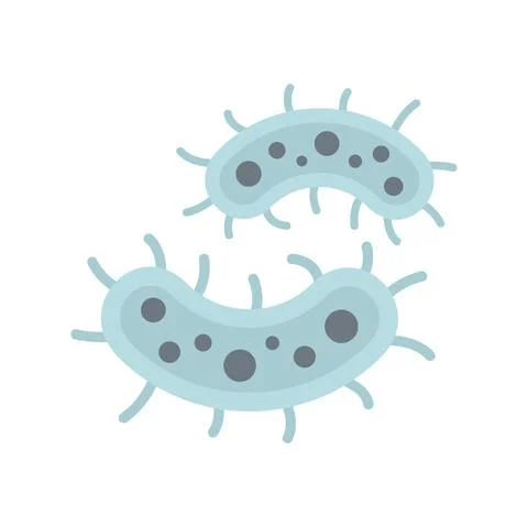 Biohazard bacteria icon flat isolated vector Stock Illustration