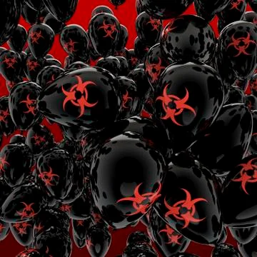 Biohazard balloons Illustrazione stock