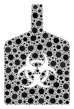 Biohazard Bottle Coronavirus Composition Icon of Infection Elements Illustrazione stock