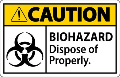 Biohazard Caution Label Biohazard Dispose Of Properly Stock Illustration