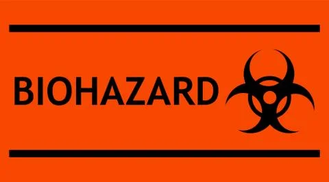 Biohazard caution label warning sign. Stock Illustration