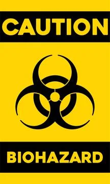 Biohazard caution poster Stock Illustration