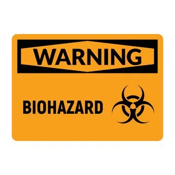 Biohazard caution waste sign. Biologic infectious symbol alert caution vector Stock Illustration
