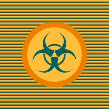 Biohazard color flat icon Stock Illustration