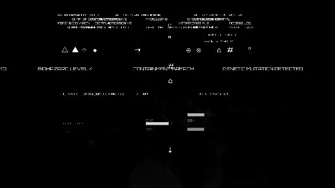 Biohazard Containment Breach Genetic Mutation Monochromatic Interface Stock Footage 340932067