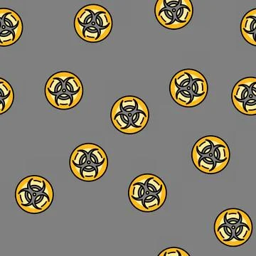 Biohazard genetic engineering vector seamless pattern Stockillustratie