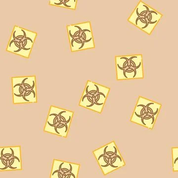 Biohazard genetic engineering vector seamless pattern Stockillustratie