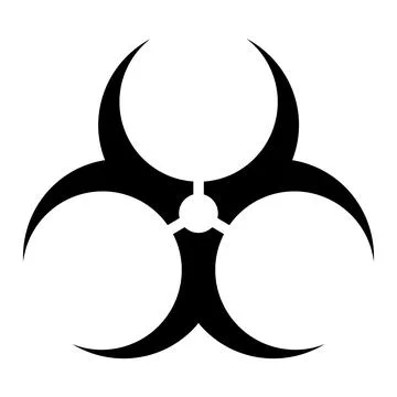 The biohazard icon. Biohazard symbol. Vector illustration. Illustrazione stock