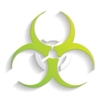 Biohazard icon paper Stock Illustration