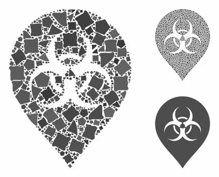 Biohazard marker Composition Icon of Bumpy Elements Stockillustratie